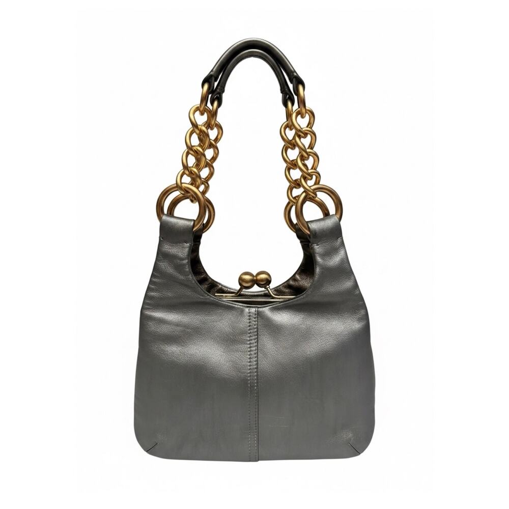 Coach Madison Limited Edition Silver Metallic Kisslock Chain Bag - Picture 8 of 12